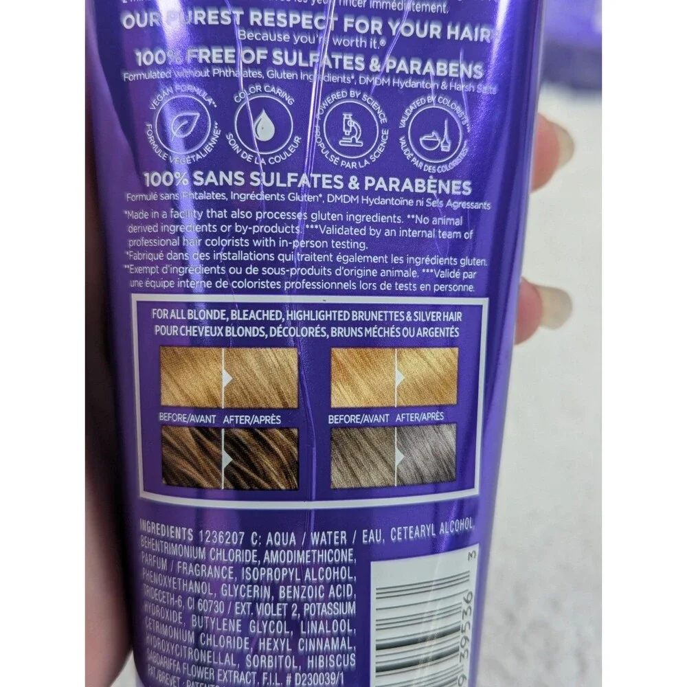 L'Oreal Paris - Ever Pure Sulfate Free Purple Conditioner - 6.8 oz - 3 Pack